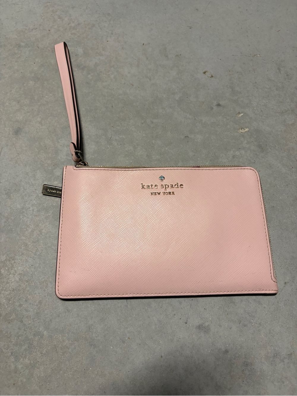 kate spade New York Blush Pink Leather Wristlet Clutch